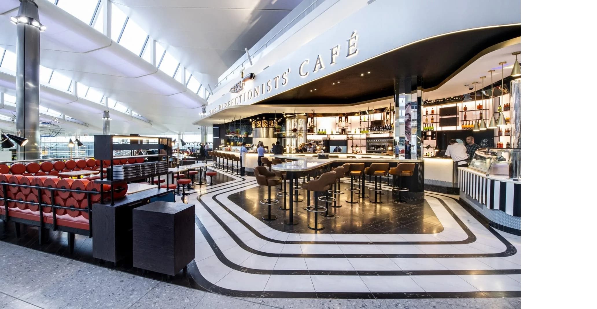 The Perfectionist's Cafe, Heathrow — suspended ceiling installation